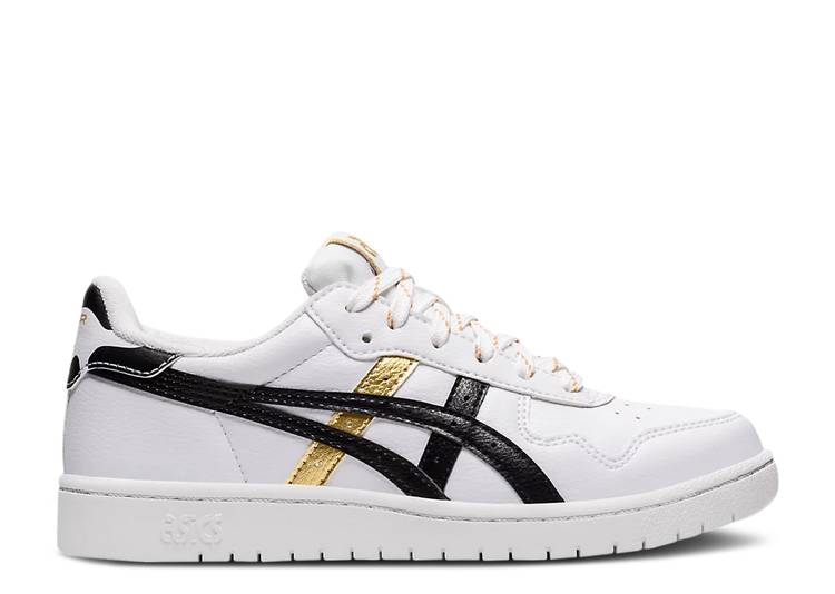 【 ASICS JAPAN S GS 'WHITE BLACK' / WHITE BLACK 】 白色 ホワイト 黒色 ブラック ジュニア キッズ ベビー マタニティ スニーカー アシックス