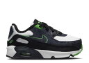 【 NIKE AIR MAX 90 LEATHER SE TD 'BLACK SCREAM GREEN' / BLACK SCREAM GREEN SUMMIT WHITE OBSIDIAN 】 マックス レザー スクリーム 黒色 ブラック 緑 グリーン 白色 ホワイト エアマックス ベビー ナイキ