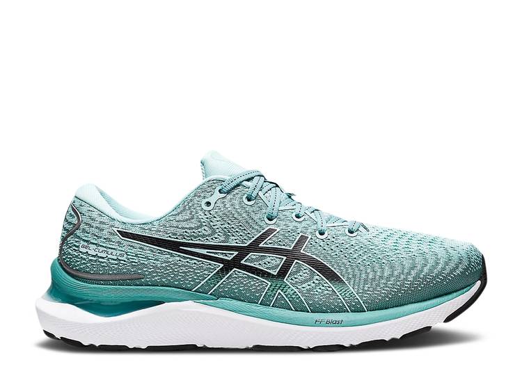 【 ASICS WMNS GEL CUMULUS 24 D 'OASIS GREEN' / OASIS GREEN BLACK 】 緑 グリーン 黒色 ブラック スニーカー レディース アシックス