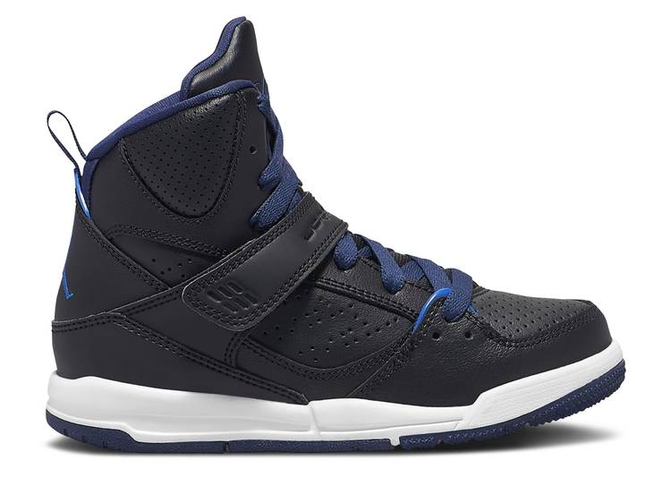 【 AIR JORDAN JORDAN FLIGHT 45 HIGH PS 'BLACK MIDNIGHT NAVY' / BLACK MIDNIGHT NAVY HYPER ROYAL 】 ナイキ フライト ハイ 黒色 ブラック 紺色 ネイビー エアジョーダン ジュニア キッズ ベビー マタニティ スニーカ