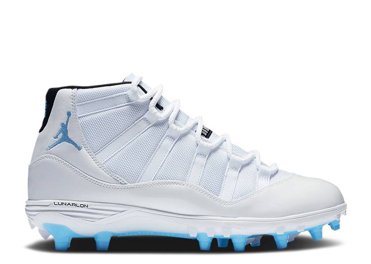 【 AIR JORDAN AIR JORDAN 11 RETRO CLEAT 'COLUMBIA' / WHITE UNIVERSITY BLUE BLACK 】 ナイキ 白色 ..