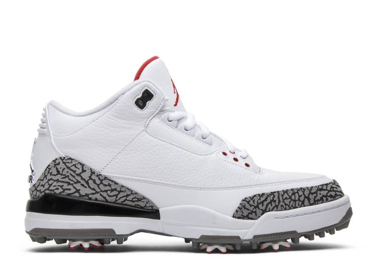 y AIR JORDAN AIR JORDAN 3 GOLF 'WHITE CEMENT' / WHITE BLACK z iCL St F zCg F ubN GAW[_ Xj[J[ Y