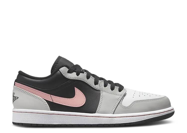 【 AIR JORDAN JORDAN 1 LOW 'GREY FOG BLEACHED CORAL' / BLACK GREY FOG WHITE BLEACHED 】 ナイキ 黒色 ブラック 灰色 グレー 白色 ホワイト エアジョーダン スニーカー メンズ