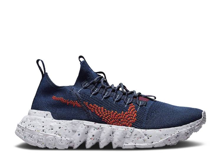 ナイキ NIKE 紺色 ネイビー 橙 オレンジ 'MIDNIGHT ORANGE' スニーカー メンズ 【 ORANGE NIKE SPACE HIPPIE 01 NAVY MAGMA MIDNIGHT 】