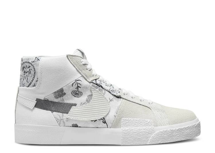 ナイキ NIKE ズーム ブレイザー ミッド プレミアム エスビー 白色 ホワイト ピュア プラチナム 灰色 グレー 'PAISLEY FLORAL' スニーカー メンズ 【 PREMIUM PLATINUM NIKE ZOOM BLAZER MID SB PACK WHITE PURE SM