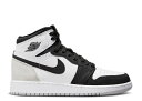 【 AIR JORDAN AIR JORDAN 1 RETRO HIGH OG GS 'STAGE HAZE' / WHITE BLACK GREY FOG BLEACHED 】 ナイキ ハイ 白色 ホワイト 黒色 ブラック 灰色 グレー エアジョーダン ジュニア キッズ ベビー マタニティ スニーカー