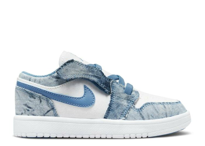 エアジョーダン AIR JORDAN 白色 ホワイト 青色 ブルー エアジョーダン 'WASHED DENIM' ジュニア キッズ 【 1 LOW ALT PS WHITE DUTCH BLUE 】