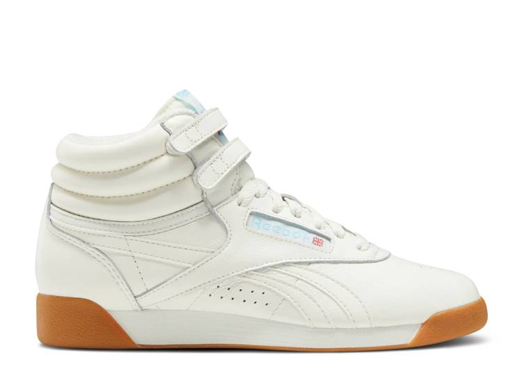 【 REEBOK WMNS FREESTYLE HIGH '40TH ANNIVERSARY - CHALK GUM' / CHALK DIGITAL BLUE RUBBER GUM 】 リーボック フリースタイル ハイ 青色 ブルー ラバー スニーカー レディース