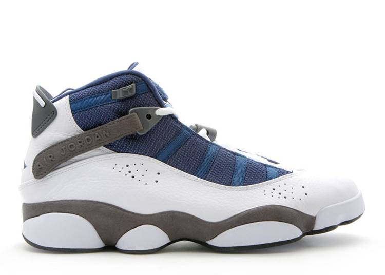 【 AIR JORDAN JORDAN 6 RINGS 'FLINT' / WHITE FRENCH BLUE FLINT GREY 】 ナイキ リング 白色 ホワイト 青色 ブルー 灰色 グレー エアジョーダン スニーカー メンズ