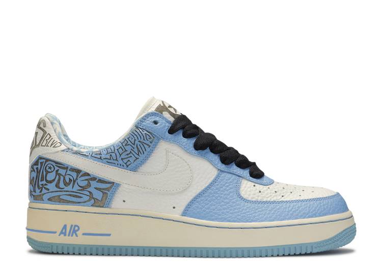 【 NIKE AIR FORCE 1 PREMIUM GEORGES 'ENTOURAGE' / WHITE WHITE UNIVERSITY BLUE 】 プレミアム 白色 ホワイト 青色 ブルー エアフォース スニーカー メンズ ナイキ