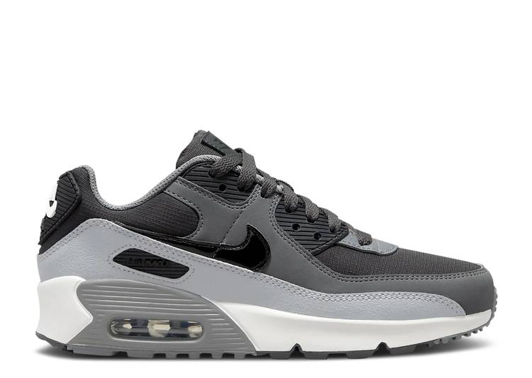  NIKE AIR MAX 90 LEATHER GS 'ANTHRACITE DARK GREY' / ANTHRACITE DARK ...