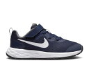 【 NIKE REVOLUTION 6 PS 'MYSTIC NAVY' / MIDNIGHT NAVY FLAT PEWTER WHITE 】 レボリューション 紺色 ネイビー 白色 ホワイト ジュニア キッズ ベビー マタニティ スニーカー ナイキ