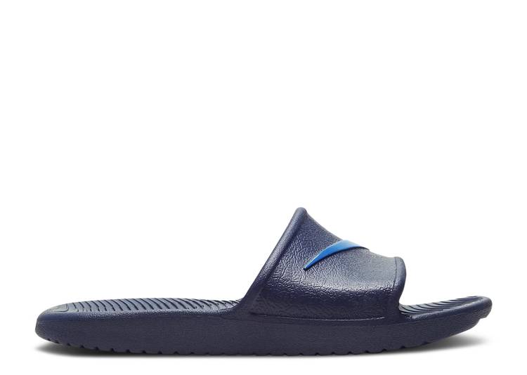 ナイキ NIKE サンダル 紺色 ネイビー レーザー 青色 ブルー 'MIDNIGHT NAVY' ジュニア キッズ 【 LASER NIKE KAWA SLIDE GS MIDNIGHT NAVY BLUE 】