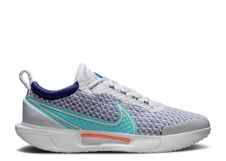 NIKE NIKECOURT ZOOM PRO 'WHITE DYNAMIC TURQUOISE' / WHITE DEEP ROYAL BLUE PURE...