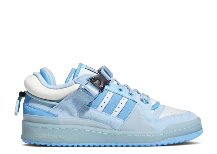 【 ADIDAS BAD BUNNY X FORUM BUCKLE LOW 'BLUE TINT' / BLUE TINT LIGHT BLUE CLEAR BLUE 】 アディダス フォーラム バックル 青色 ブルー スニーカー メンズ