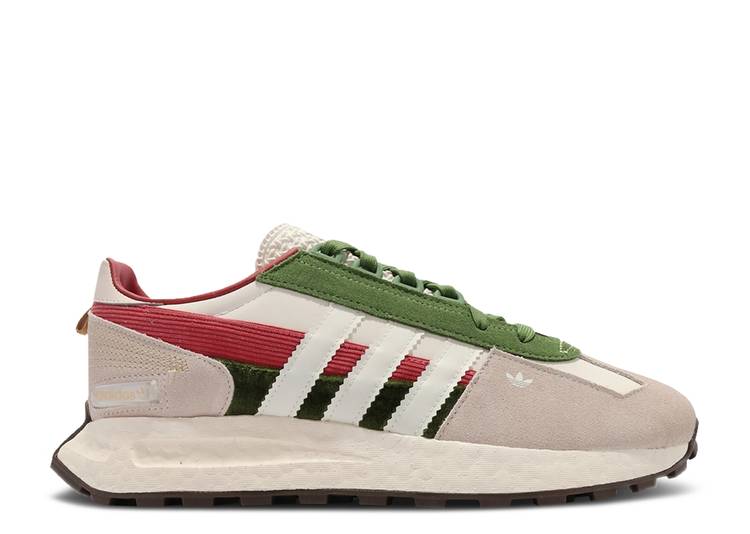 【 ADIDAS RETROPY E5 'BEIGE GREEN' / CLOUD WHITE GREEN RED 】 アディダス 白色 ホワイト 緑 グリーン 赤 レッド スニーカー メンズ