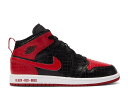 【 AIR JORDAN AIR JORDAN 1 MID SS PS 'BLACK + RED = BRED' / BLACK GYM RED WHITE 】 ナイキ ミッド 赤 レッド 黒色 ブラック 白色 ホワイト エアジョーダン ジュニア キッズ ベビー マタニティ スニーカー