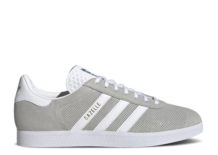 【 ADIDAS GAZELLE 'CLEAR GREY' / CLEAR GREY CLOUD WHITE GOLD 】 アディダス ガゼル 灰色 グレー 白色 ホワイト ゴールド スニーカー メンズ
