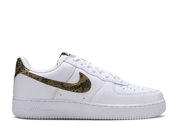 【 NIKE AIR FORCE 1 LOW RETRO 'IVORY SNAKE' SAMPLE / WHITE ELEMENTAL GOLD DARK HA...