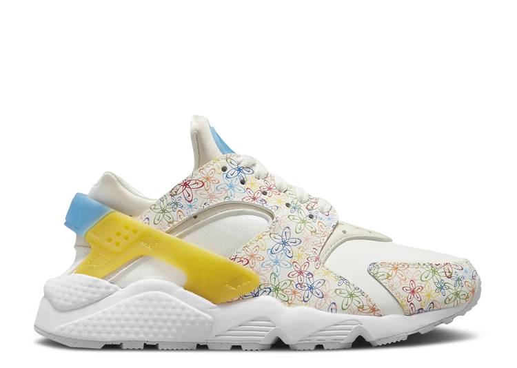 楽天スニケス【 NIKE WMNS AIR HUARACHE 'FLORAL SWOOSH' / SAIL VIVID SULFUR GAME ROYAL 】 ハラチ ゲーム ゲームロイヤル 青 ブルー スニーカー レディース ナイキ