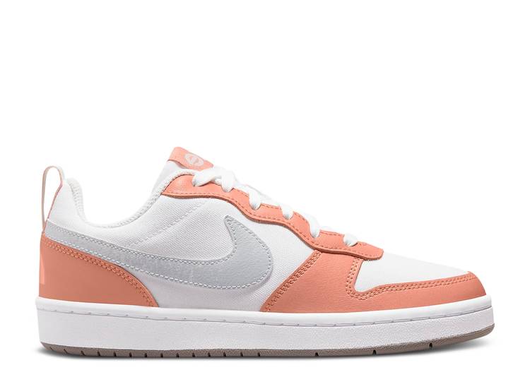 【 NIKE COURT BOROUGH LOW 2 SE GS 'WHITE LIGHT MADDER ROOT' / WHITE LIGHT MADDER ...