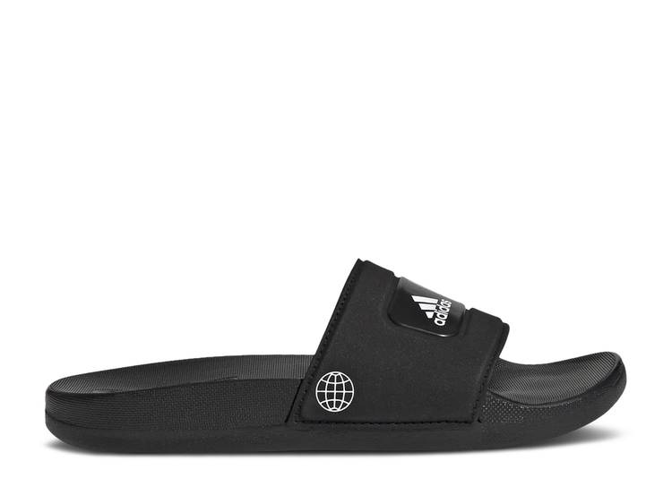 【 ADIDAS LEGO X ADILETTE SLIDE J 'BLACK WHITE' / CORE BLACK CORE WHITE CORE 】 アディダス アデ..