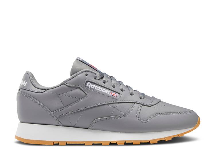 【 REEBOK CLASSIC LEATHER 'PURE GREY GUM' / PURE GREY FOOTWEAR WHITE GUM 】 リーボック クラシック レザー 灰色 グレー ピュア 白色 ホワイト スニーカー メンズ