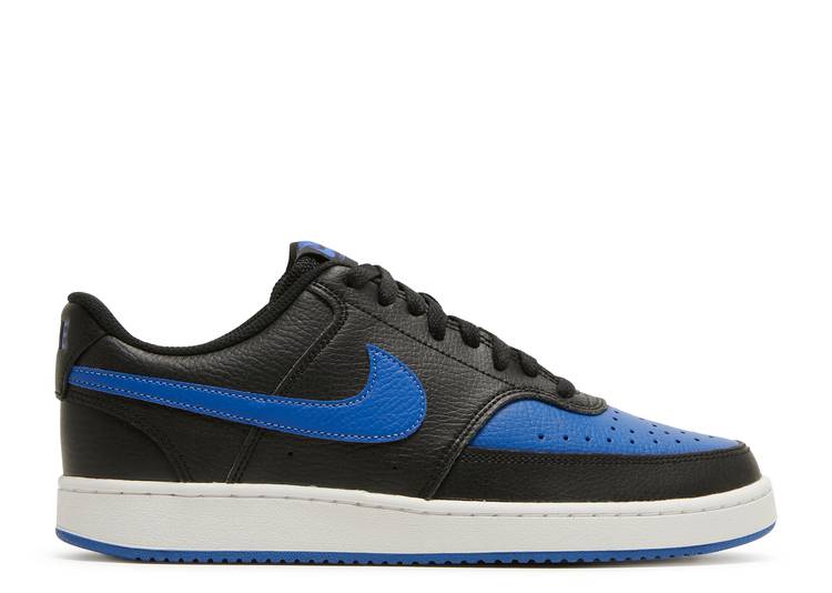 【 NIKE COURT VISION LOW 'BLACK GAME ROYAL' / BLACK GAME ROYAL WHITE 】 コート ゲーム 黒色 ブラック 白色 ホワイト ゲームロイヤル 青 ブルー' ブルー スニーカー メンズ ナイキ