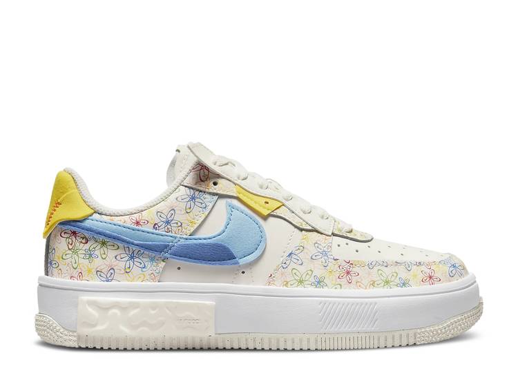 楽天スニケス【 NIKE WMNS AIR FORCE 1 FONTANKA 'FLOWERS' / SAIL VIVID SULPHUR GAME ROYAL 】 ゲーム エアフォース ゲームロイヤル 青 ブルー スニーカー レディース ナイキ