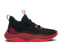 y UNDER ARMOUR CURRY HOVR SPLASH 'BLACK RED' / BLACK PITCH GREY z J[ F ubN DF O[ A_[A[}[ Xj[J[ Y