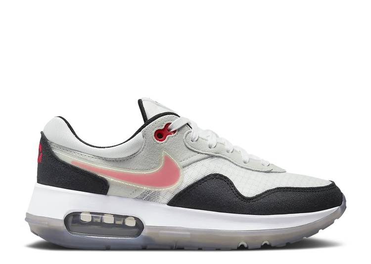 楽天スニケス【 NIKE AIR MAX MOTIF GS 'BLACK WHITE GREY FOG' / BLACK WHITE GREY FOG SIREN RED 】 マックス 白色 ホワイト 灰色 グレー 黒色 ブラック 赤 レッド エアマックス ジュニア キッズ ベビー マタニティ スニーカー