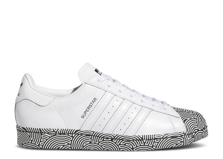 【 ADIDAS HIROCOLEDGE X SUPERSTAR 039 TAKAHASHI HIROKO - WHITE BLACK 039 / CLOUD WHITE CORE BLACK SIGNAL 】 アディダス スーパースター 白色 ホワイト コア 黒色 ブラック スニーカー メンズ