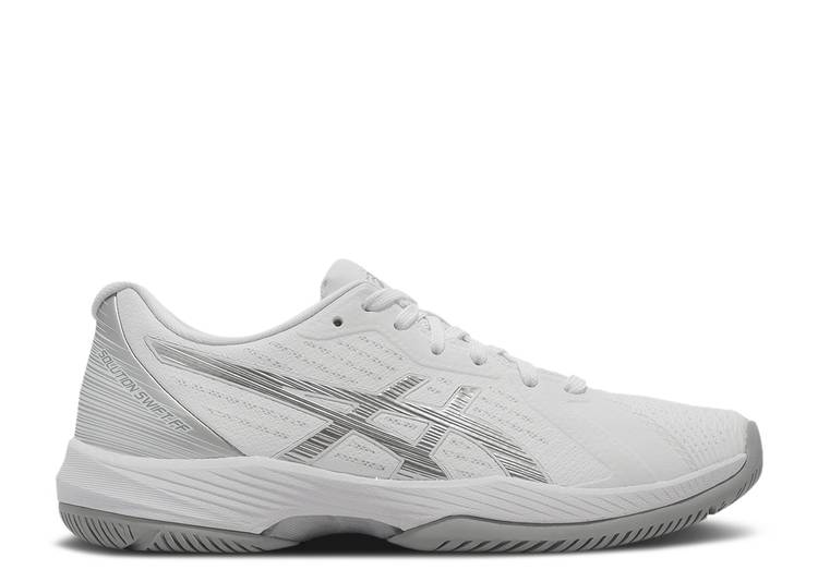 【 ASICS WMNS SOLUTION SWIFT FF 'WHITE PURE SILVER' / WHITE PURE SILVER 】 ピュア 白色 ホワイト 銀色 シルバー スニーカー レディース アシックス