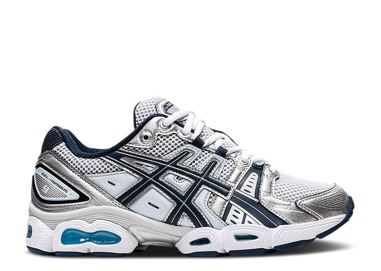 【 ASICS WMNS GEL NIMBUS 9 'PURE SILVER FRENCH BLUE' / PURE SILVER FRENCH BLUE 】 銀色 シルバー ピュア 青色 ブルー スニーカー レディース アシックス