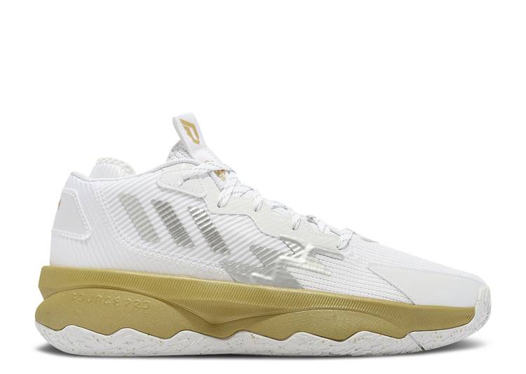 【 ADIDAS DAME 8 'LAHEEM THE DREAM' / FOOTWEAR WHITE SILVER METALLIC 】 アディダス 白色 ホワイト 銀色 シルバー スニーカー メンズ