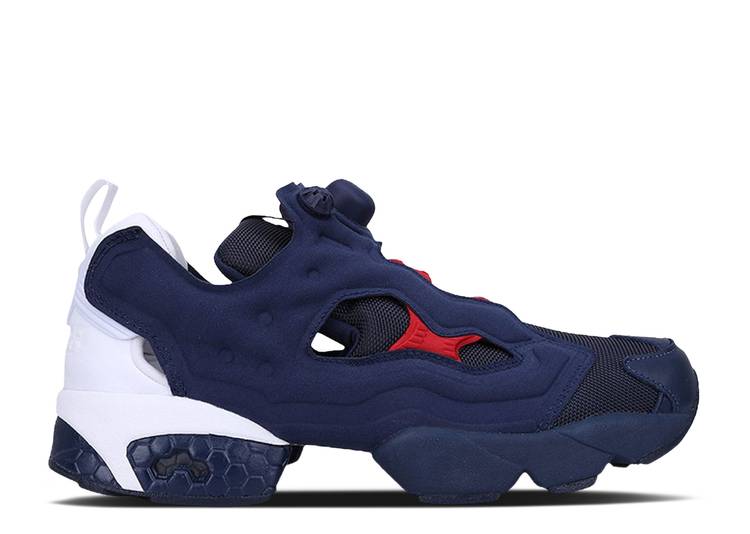 【 REEBOK INSTAPUMP FURY POP 'COLLEGIATE NAVY SCARLET' / COLLEGIATE NAVY WHITE SCARLET 】 リーボック 紺色 ネイビー 白色 ホワイト インスタポンプフューリー スニーカー メンズ