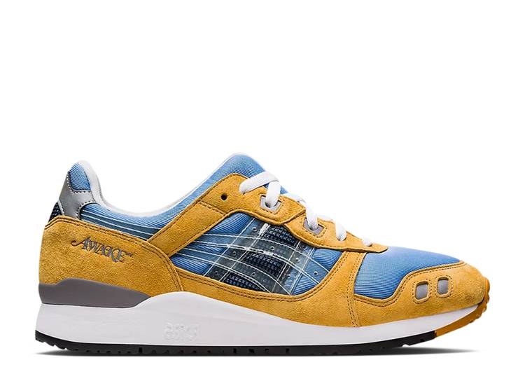 【 ASICS AWAKE NY X GEL LYTE 3 'DELLA ROBBIA BLUE' / BLUE YELLOW 】 青色 ブルー 黄色 イエロー スニーカー メンズ アシックス