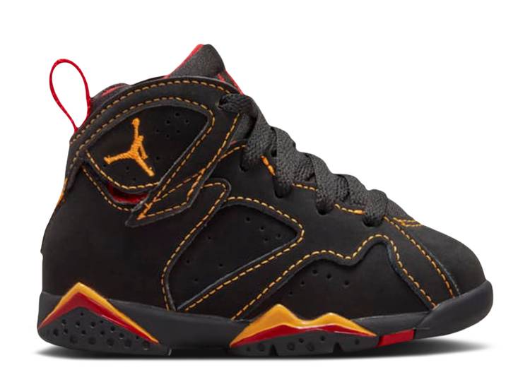 【 AIR JORDAN AIR JORDAN 7 RETRO TD 'CITRUS' 2022 / BLACK CITRUS VARSITY RED 】 ナイキ 黒色 ブラック 赤 レッド エアジョーダン ベビー