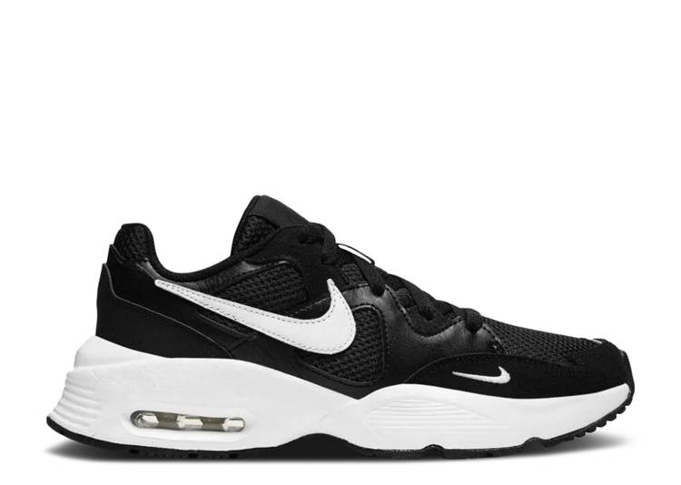 【 NIKE AIR MAX FUSION GS 'BLACK' / BLACK WHITE BLACK 】 マックス フュージョン 黒色 ブラック 白色 ホワイト エアマックス ジュニア キッズ ベビー マタニティ スニーカー ナイキ