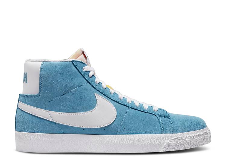 【 NIKE ZOOM BLAZER MID SB 'CERULEAN' / CERULEAN CERULEAN WHITE WHITE 】 ズーム ブレイザー ミッド エスビー 白色 ホワイト スニーカー メンズ ナイキ