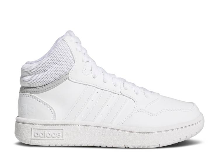  ADIDAS HOOPS MID J 'WHITE GREY' / CLOUD WHITE CLOUD WHITE GREY TWO ...