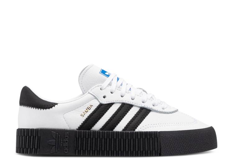 【 ADIDAS WMNS SAMBAROSE 'WHITE BLACK' / FOOTWEAR WHITE CORE BLACK BLUE 】 アディダス 白色 ホワイト コア 黒色 ブラック 青色 ブルー スニーカー レディース