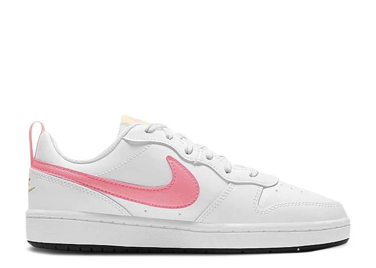 【 NIKE COURT BOROUGH LOW 2 GS 'WHITE SUNSET PULSE' / WHITE SUNSET PULSE LIGHT ZI...