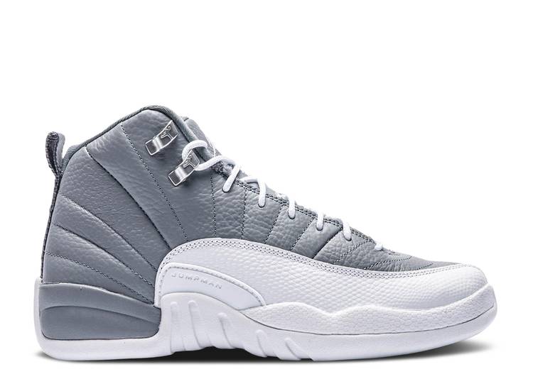  AIR JORDAN JORDAN 12 RETRO GS 'STEALTH' / STEALTH WHITE COOL GREY  ...