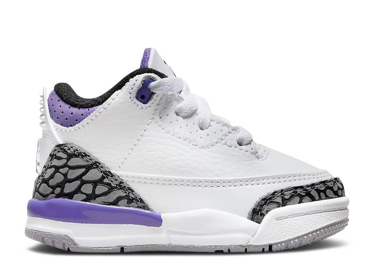 【 AIR JORDAN JORDAN 3 RETRO TD 'DARK IRIS' / WHITE BLACK DARK IRIS CEMENT 】 ナイキ 白色 ホワイ..
