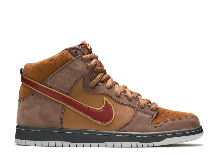 【 NIKE DUNK HIGH PREMIUM SB 'CIGAR CITY' SPECIAL BOX / DARK OAK TEAM RED LIGHT B...