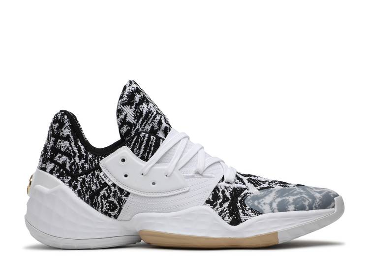 【 ADIDAS HARDEN VOL. 4 'COOKIES AND CREAM' / CLOUD WHITE CORE BLACK PALE 】 アディダス ハーデン 白色 ホワイト コア 黒色 ブラック スニーカー メンズ