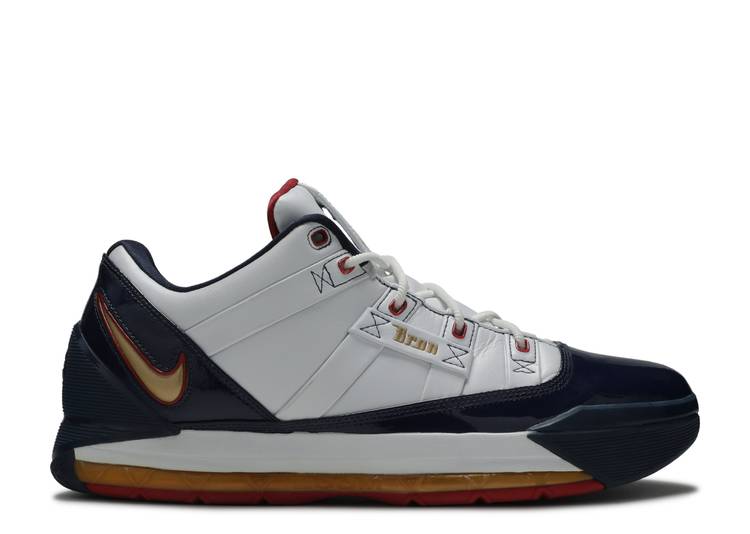 【 NIKE ZOOM LEBRON 3 LOW 'REMIX' / WHITE METALLIC GOLD MIDNIGHT 】 ズーム レブロン 白色 ホワ...