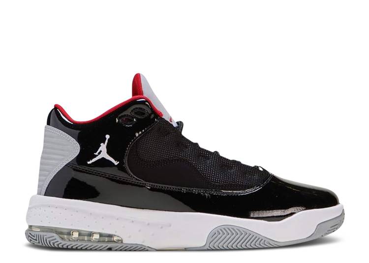  AIR JORDAN JORDAN MAX AURA 2 GS 'BLACK CEMENT' / BLACK WHITE WOLF GR...