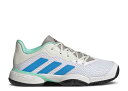 【 ADIDAS BARRICADE J 'WHITE PULSE BLUE' / CLOUD WHITE PULSE BLUE CORE BLACK 】 アディダス バリケード 白色 ホワイト 青色 ブルー コア 黒色 ブラック ジュニア キッズ ベビー マタニティ スニーカー